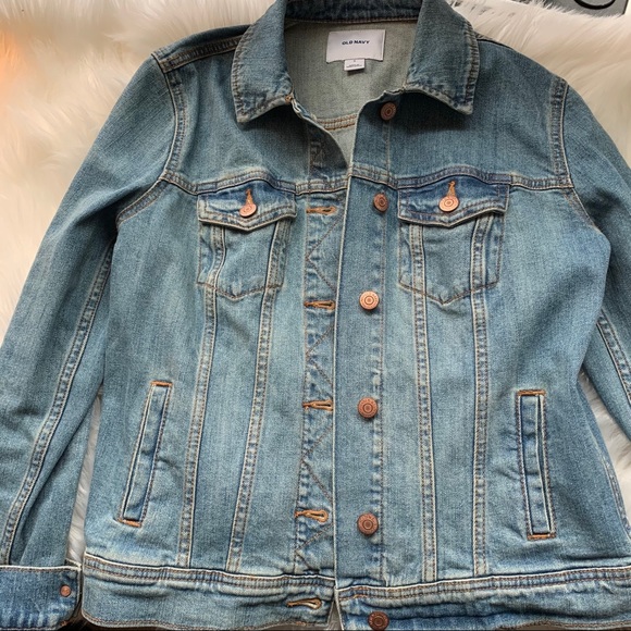 jean jacket with gold buttons